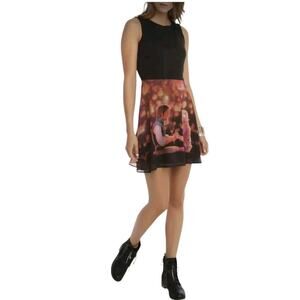 Disney Tangled Rapunzel Sleeveless Dress | Size XL | Black Fit & Flare Zip-Back